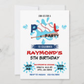 Honkbal Zwembad Party Verjaardag Kaart (Voorkant)