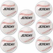 honkbalaangepast jouw naam of team toevoegen sticker (Voorkant)