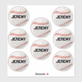 honkbalaangepast jouw naam of team toevoegen sticker (Vel)