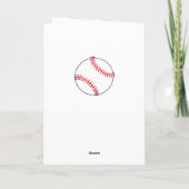 Honkbalbal Bedankt Coach Fotocard (Achterkant)