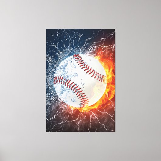 Honkbalbal Canvas Afdruk (Voorkant)