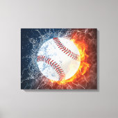 Honkbalbal Canvas Afdruk (Voorkant)