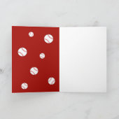 Honkbalbal Rood Dank je Coach Foto Bedankkaart (Binnen)