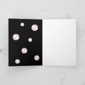 Honkbalbal Zwart Bedankt Coach Fotokaart (Binnen)