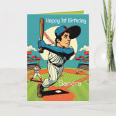 Honkbalballen Happy Birthday Kinder  Kaart (Voorkant)