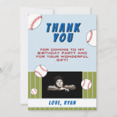 Honkbalballen Sport Foto Verjaardag Bedankt  (Voorkant)