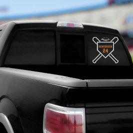 Honkbalbat en Base Game Day Achterruitsticker Raamsticker
