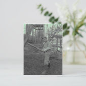 Honkbalbat fotografie Vintage Vaderdag Briefkaart (Staand voorkant)