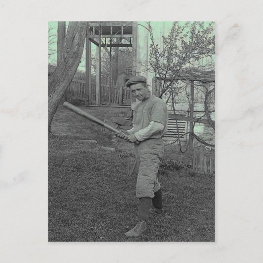 Honkbalbat fotografie Vintage Vaderdag Briefkaart (Voorkant)