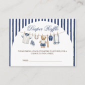 Honkbalbeer babyshower luierspel informatiekaartje (Voorkant)