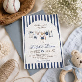 Honkbalbeer Klingleiding Baby Shower Kaart