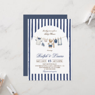 Honkbalbeer Klingleiding Baby Shower Kaart