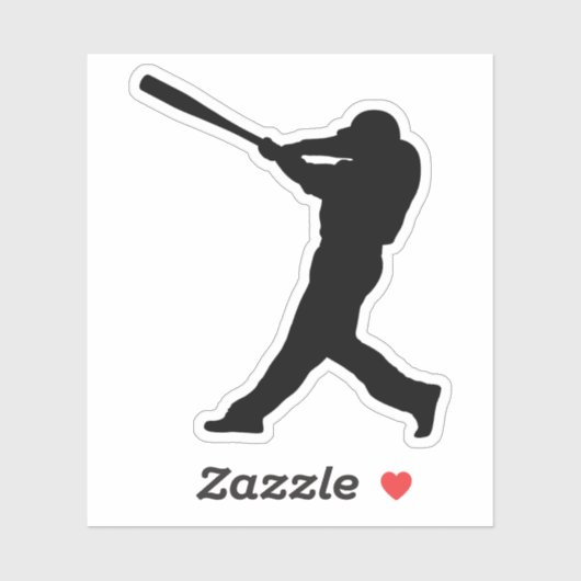 honkbalbeslag op maat gesneden sticker (Vel)