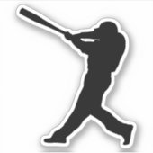 honkbalbeslag op maat gesneden sticker (Voorkant)