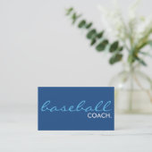 honkbalcoach. (aanpasbare kleur) visitekaartje (Staand voorkant)