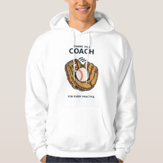 Honkbalcoach Bedankt Handschoen en Bal Hoodie