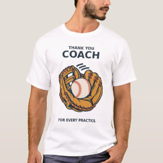 Honkbalcoach Bedankt Handschoen en Bal T-shirt