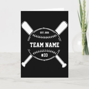 Honkbalcoach Bedankt Team Einde Seizoen Cadeau T Kaart