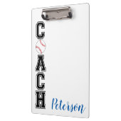 Honkbalcoach dank u cadeaubordje! klembord (Links)