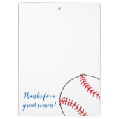 Honkbalcoach dank u cadeaubordje! klembord (Achterkant)