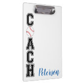 Honkbalcoach dank u cadeaubordje! klembord (Rechts)