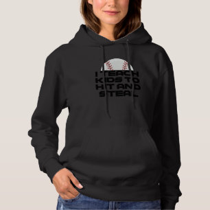 Honkbalcoach Humor Ik Leer Kinderen Te Slaan En Te Hoodie