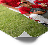 Honkbalcoach Teamnaam Foto Poster (Hoek)