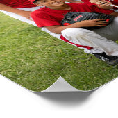 Honkbalcoach Teamnaam Foto Poster (Hoek)