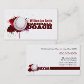 honkbalcoach visitekaartje (Voorkant / Achterkant)