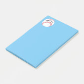 Honkbalcoach Voeg naam toe 4x6 Post-it® Notes (Schuin)