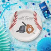 Honkbald Laatste Swing Voor de Ring Bruidsdouche Papieren Bordje (Feest)
