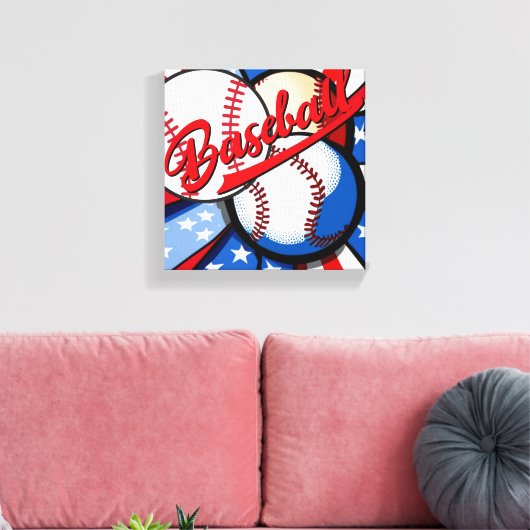 Honkbaldagen Canvas Afdruk (Insitu (Woonkamer))