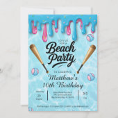 Honkbaldrip strandfeest Kinderen / tieners Kaart (Voorkant)