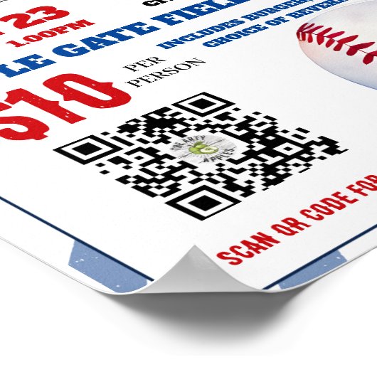 Honkbalevenement Poster (Hoek)