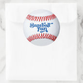 Honkbalfan-cadeausticker Ronde Sticker (Tas)