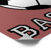 Honkbalfan Niet Grappig Poster Bord (Hoek)