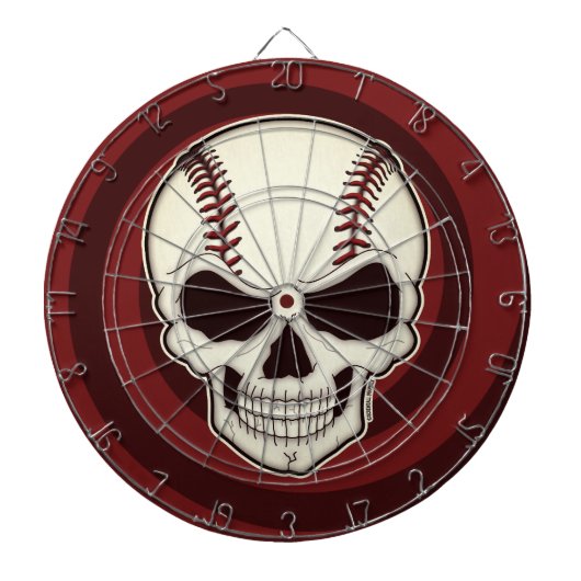 Honkbalfan tot de dood spiraal Graphics Dartbord (Voorkant)