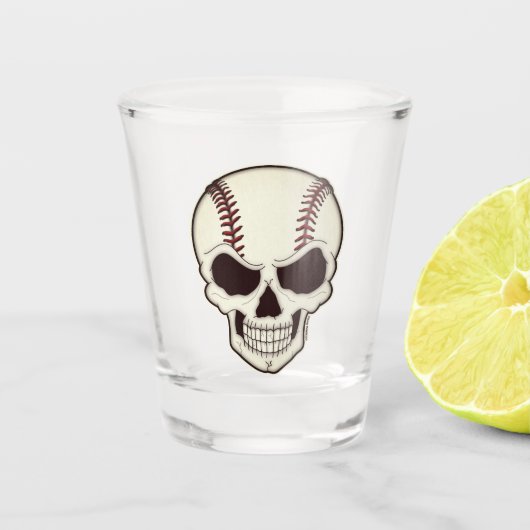 Honkbalfan tot de dood spiraal Graphics Shot Glas (Voorkant)