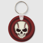 Honkbalfan tot de dood spiraal Graphics Sleutelhanger (Voorkant)