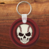 Honkbalfan tot de dood spiraal Graphics Sleutelhanger (Voorkant)