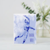  honkbalfieler Dank u Briefkaart (Staand voorkant)