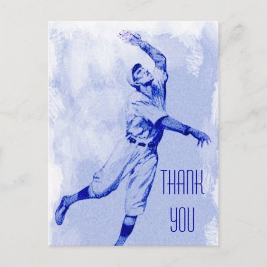  honkbalfieler Dank u Briefkaart (Voorkant)
