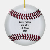 honkbalfoto ornament (Achterkant)