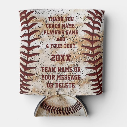 Honkbalgeschenken voor spelers en coaches, honkbal blikjeskoeler (Voorkant)