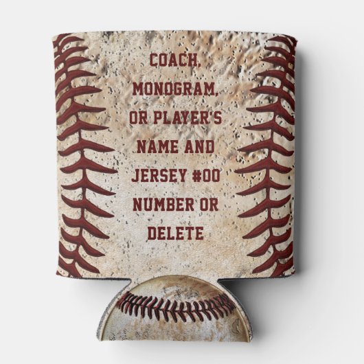 Honkbalgeschenken voor spelers en coaches, honkbal blikjeskoeler (Achterkant)