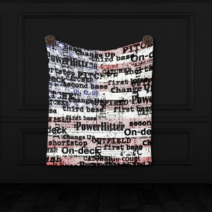 Honkbalglorie Vervagende Grunge Amerikaanse Vlag Wandkleed