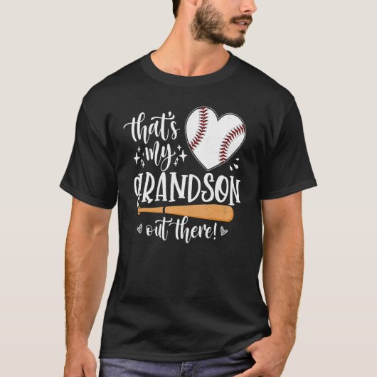 honkbalgrootma dat is mijn kleinzoon daar foo t-shirt (Voorkant)