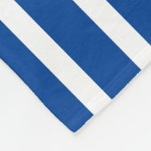 Honkbalhandschoen blauw & rood gestreept fleece deken (Hoek)