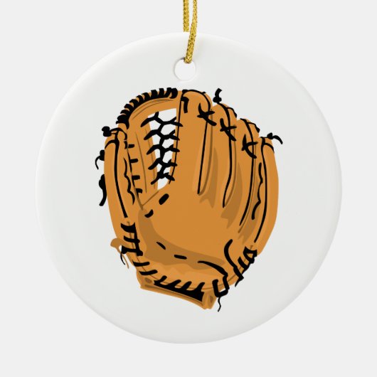 Honkbalhandschoen Keramisch Ornament (Voorkant)