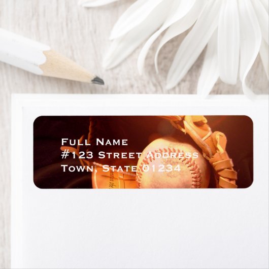 Honkbalhandschoen Mailing Labels (Insitu)